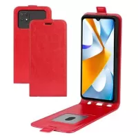 Xiaomi Poco C40 Vertical Flip Case with Card Slot - Red