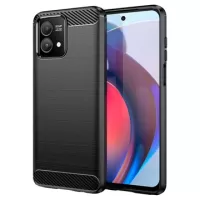 Motorola Moto G Stylus (2023) Brushed TPU Case - Carbon Fiber - Black