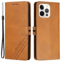 Business Style iPhone 14 Pro Wallet Case - Yellow