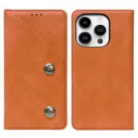 Idewei iPhone 14 Pro Retro Wallet Case - Brown