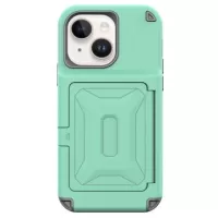 iPhone 14 Hybrid Case with Hidden Mirror & Card Slot - Green