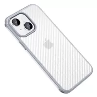 Sulada Luxury Series iPhone 14 Plus Case - Carbon fiber - Silver