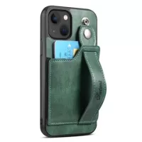 Suteni H12 iPhone 14 Plus Case with Card Slot & Hand Strap - Green