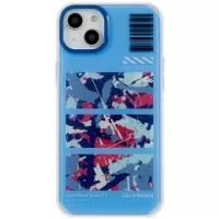 Mutural Camouflage Series iPhone 14 Plus Hybrid Case - Blue