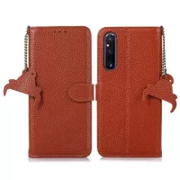 Sony Xperia 1 V Wallet Leather Case with RFID - Brown