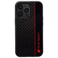 iPhone 13 Pro Max Audi Carbon Fiber Stripe Case - Black