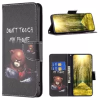 Xiaomi 12T/12T Pro Wonder Series Wallet Case - Don\'t Touch My Phone Bear
