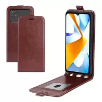 Xiaomi Poco C40 Vertical Flip Case with Card Slot - Brown