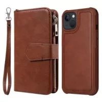 KT Multifunctional Series iPhone 14 Wallet Case - Brown