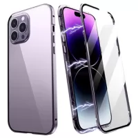 R-Just iPhone 14 Pro Max Magnetic Case with Tempered Glass - Purple