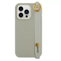 Candy Color iPhone 14 Pro Max TPU Case with Hand Strap - Grey