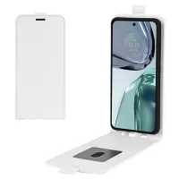 Motorola Moto G62 5G Vertical Flip Case with Card Slot - White