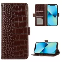 Crocodile Series Motorola Moto G32 Wallet Leather Case with RFID - Brown