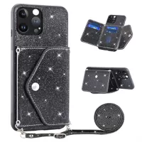 Stardust iPhone 14 Pro Case with Card Holder - Black