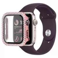 Rhinestone Decorative Apple Watch SE (2022)/SE/6/5/4 Case with Screen Protector - 44mm - Pink