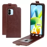 Xiaomi Redmi A1 Vertical Flip Case with Card Holder - Brown