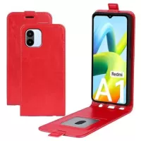 Xiaomi Redmi A1 Vertical Flip Case with Card Holder - Red