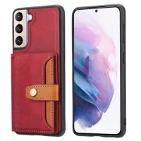 Retro Style Samsung Galaxy S22 5G Case with Wallet - Red