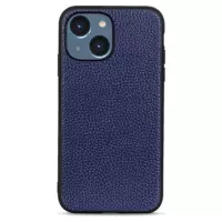 Elegant iPhone 14 Plus Leather Case - Blue