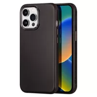 Dux Ducis Naples iPhone 14 Pro Leather Coated Case - Coffee