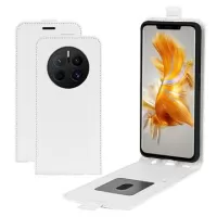 Huawei Mate 50 Pro Vertical Flip Case with Card Slot - White