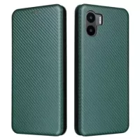 Xiaomi Redmi A1 Flip Case - Carbon Fiber - Green