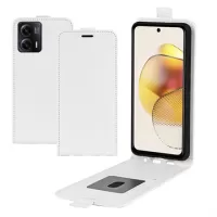 Motorola Moto G73 Vertical Flip Case with Card Slot - White