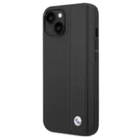 BMW Signature Collection iPhone 14 Leather Coated Case - Black