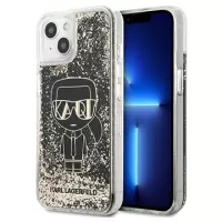 Karl Lagerfeld Gatsby Liquid Glitter iPhone 13 Case - Black