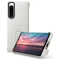Sony Xperia 5 IV Style Cover with Stand XQZ-CBCQC - Ecru White