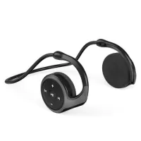 Foldable Neckband Bluetooth Headphones A23 (Bulk Satisfactory) - Black
