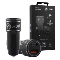 BMW M Edition Fast Car Charger with USB-C PD, USB-A QC3.0 - 36W - Black