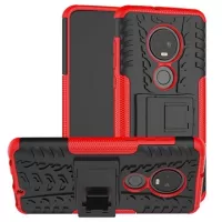 Motorola Moto G7 Anti-Slip Hybrid Case with Kickstand - Red / Black