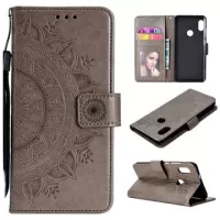 Mandala Series Xiaomi Redmi Note 5 Pro Wallet Case - Grey