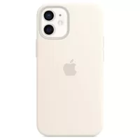 iPhone 12 Mini Apple Silicone Case with MagSafe MHKV3ZM/A - White