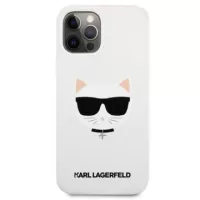 Karl Lagerfeld Choupette iPhone 12 Pro Max Silicone Case - White