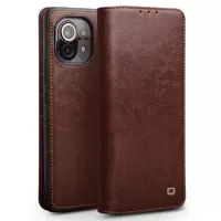 Qialino Classic Xiaomi Mi 11 Wallet Leather Case - Brown