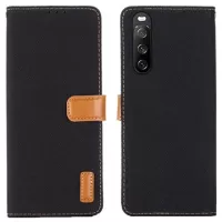Jeans Series Sony Xperia 10 III, Xperia 10 III Lite Wallet Case - Black