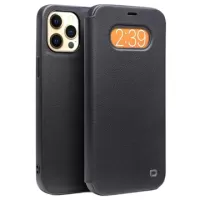 Qialino Classic View iPhone 12 Pro Max Flip Leather Case - Black