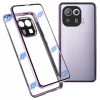 Xiaomi Mi 11 Pro Magnetic Case with Tempered Glass - Light Purple