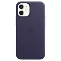 iPhone 12 Mini Apple Leather Case with MagSafe MJYQ3ZM/A - Deep Violet