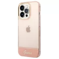 Guess Translucent iPhone 14 Pro Hybrid Case - Pink