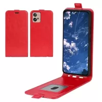 Motorola Moto G32 Vertical Flip Case with Card Slot - Red