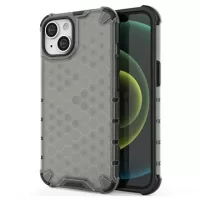 Honeycomb Armored iPhone 14 Plus Hybrid Case - Black