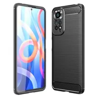 Xiaomi Redmi Note 11/11S Brushed TPU Case - Carbon Fiber - Black