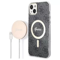 Guess 4G Edition Bundle Pack iPhone 14 Plus Case & Wireless Charger - Black