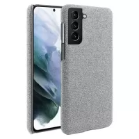 KSQ Cloth Coated Samsung Galaxy S22 5G Plastic Case - Light Grey