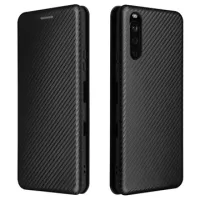 Sony Xperia 10 III, Xperia 10 III Lite Flip Case - Carbon Fiber - Black