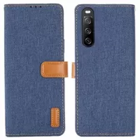Jeans Series Sony Xperia 10 III, Xperia 10 III Lite Wallet Case - Dark Blue