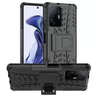 Anti-Slip Xiaomi 11T/11T Pro Hybrid Case with Stand - Black